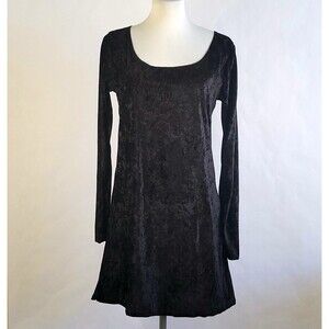 Halloween costume black velvet dress scoop neck womens size small